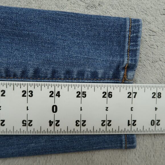 Loft Jeans Women's Size 6/28 Blue High-Waist Curvy Skinny Denim Pants 27" Inseam - Picture 4 of 16